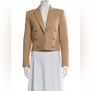 L'AGENCE Tan Double-Breasted Blazer